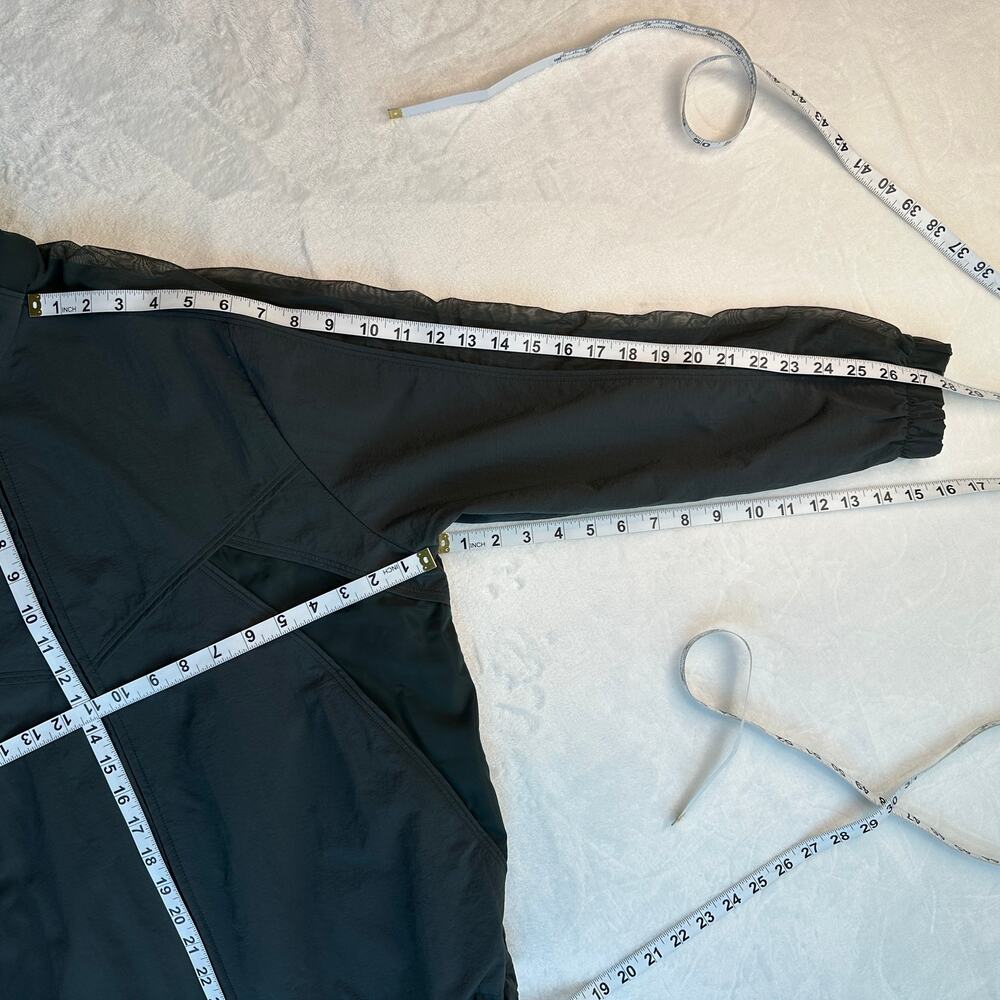 Alo Yoga Origin Full-Zip Track Jacket Size XXS Charcoal Green Windbreaker $198 - Picture 8 of 16